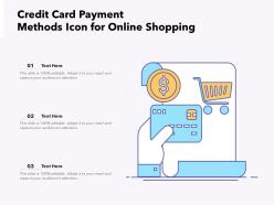 Credit card payment methods icon for online shopping