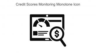 Credit Scores Monitoring Monotone Icon In Powerpoint Pptx Png And Editable Eps Format