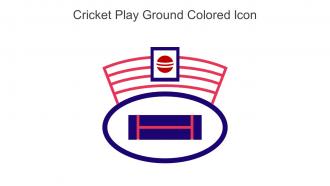 Cricket Play Ground Colored Icon In Powerpoint Pptx Png And Editable Eps Format