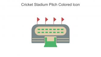 Cricket Stadium Pitch Colored Icon In Powerpoint Pptx Png And Editable Eps Format