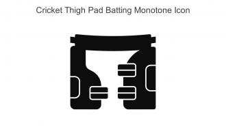 Cricket Thigh Pad Batting Monotone Icon In Powerpoint Pptx Png And Editable Eps Format