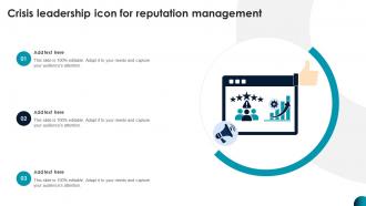 Crisis Leadership Icon For Reputation Management