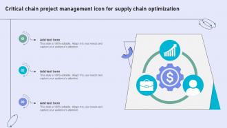 Critical Chain Project Management Icon For Supply Chain Optimization