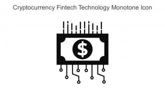 Cryptocurrency Fintech Technology Monotone Icon In Powerpoint Pptx Png And Editable Eps Format
