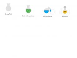 Ct empty flask with substance drop from flask radiation ppt icons graphics