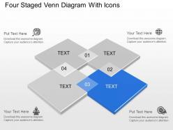 Ct four staged venn diagram with icons powerpoint template