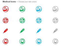 Cu flask testing of medicines blood sugar test glucose ppt icons graphics