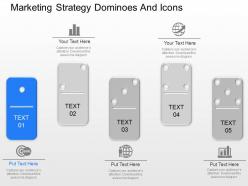 Cu marketing strategy dominoes and icons powerpoint template