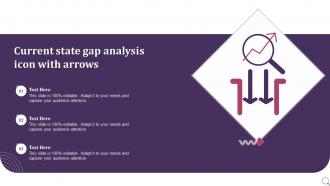 Current State Gap Analysis Icon With Arrows