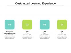 Customized learning experience ppt powerpoint presentation icon show cpb