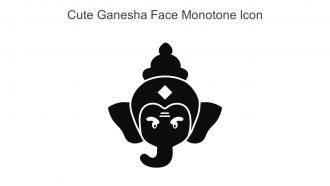 Cute Ganesha Face Monotone Icon In Powerpoint Pptx Png And Editable Eps Format