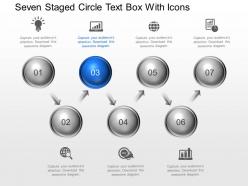 Cx seven staged circle text box with icons powerpoint template