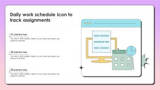 Daily Work Schedule Icon To Track Assignments