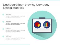 Dashboard icon showing company official statistics