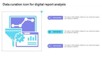 Data Curation Icon For Digital Report Analysis