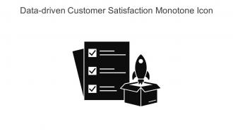 Data Driven Customer Satisfaction Monotone Icon In Powerpoint Pptx Png And Editable Eps Format