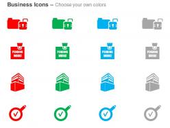 Data safety pending work folder magnifier checklist ppt icons graphics