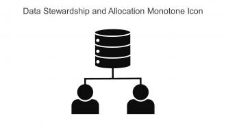 Data Stewardship And Allocation Monotone Icon In Powerpoint Pptx Png And Editable Eps Format