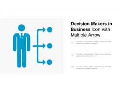 Decision makers in business icon with multiple arrow