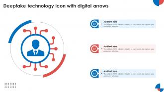 Deepfake Technology Icon With Digital Arrows