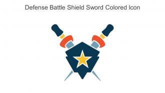 Defense Battle Shield Sword Colored Icon In Powerpoint Pptx Png And Editable Eps Format