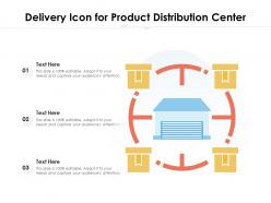 Delivery icon for product distribution center