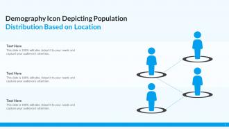 Demography Icon Depicting Population Distribution Based On Location