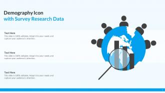 Demography Icon With Survey Research Data