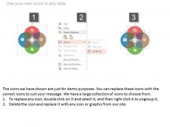 Di four staged venn diagram and icons flat powerpoint design