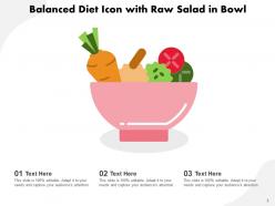 Diet icon balanced measurements processed marker importance illustrating