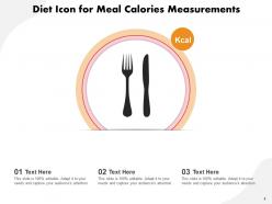 Diet icon balanced measurements processed marker importance illustrating