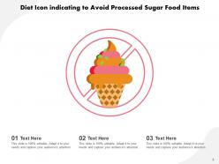 Diet icon balanced measurements processed marker importance illustrating