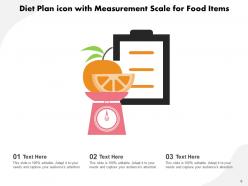 Diet icon balanced measurements processed marker importance illustrating