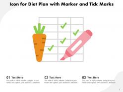 Diet icon balanced measurements processed marker importance illustrating