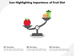 Diet icon balanced measurements processed marker importance illustrating