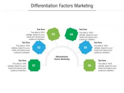 Differentiation factors marketing ppt powerpoint presentation icon graphics example cpb