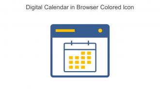 Digital Calendar In Browser Colored Icon In Powerpoint Pptx Png And Editable Eps Format
