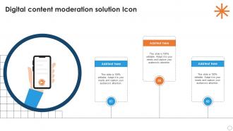 Digital Content Moderation Solution Icon Ppt Slides