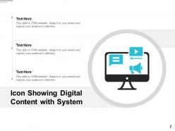 Digital Content Strategy Marketing Icon Media Services Process Team