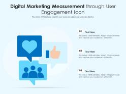 Digital marketing measurement through user engagement icon