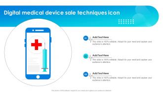 Digital Medical Device Sale Techniques Icon
