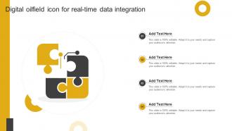 Digital Oilfield Icon For Real Time Data Integration Ppt Sample