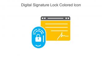 Digital Signature Lock Colored Icon In Powerpoint Pptx Png And Editable Eps Format