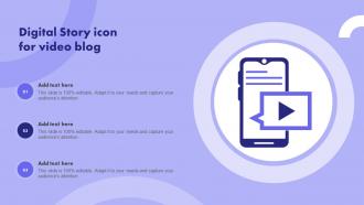 Digital Story Icon For Video Blog