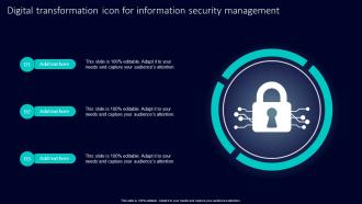 Digital Transformation Icon For Information Security Management