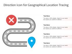 Direction icon for geographical location tracing