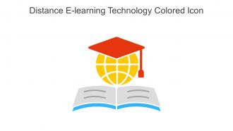 Distance E Learning Technology Colored Icon In Powerpoint Pptx Png And Editable Eps Format