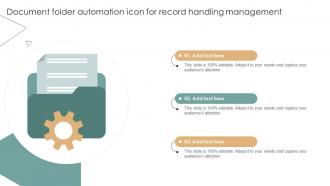Document Folder Automation Icon For Record Handling Management