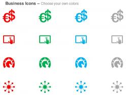 Dollar euro horseshoe financial networking report analysis ppt icons graphics
