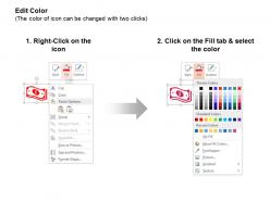 Dollar magnifier bar graph notepad ppt icons graphics